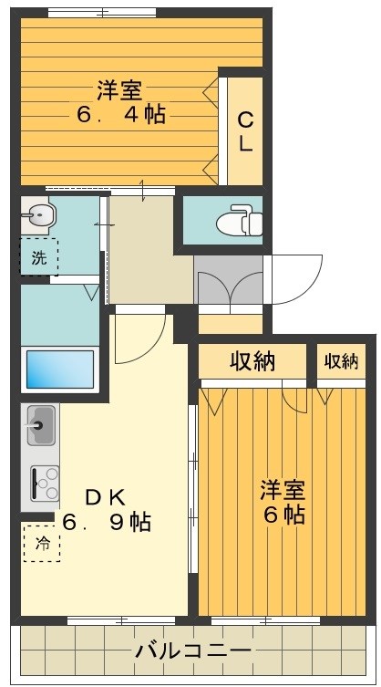 ピアッツァ梅の原Ｄ 間取り図