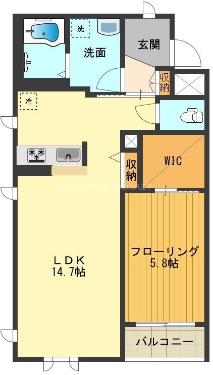 White CubeⅡ 0205号室 間取り