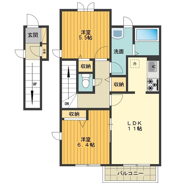 サニーコートＡ 間取り図