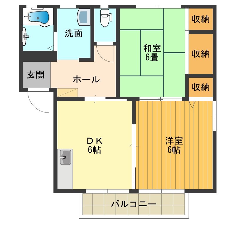 クランベリーヒルC 間取り図