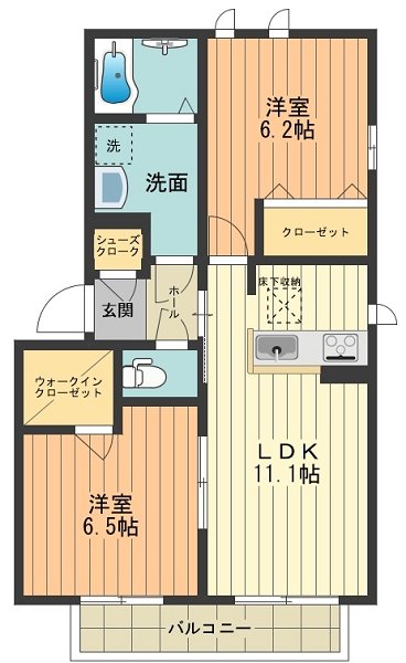 Vin blanc 間取り図