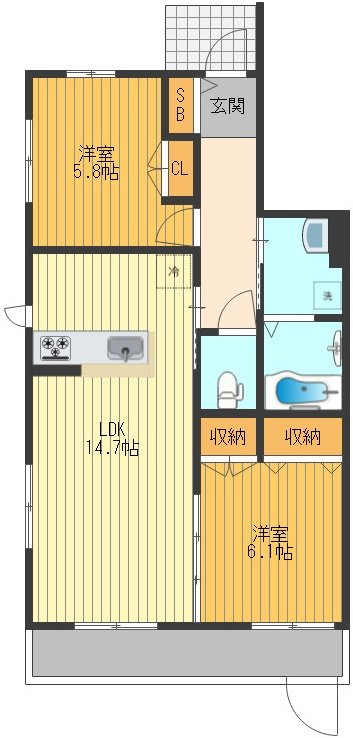 メゾンChelseaⅡ番館 間取り図