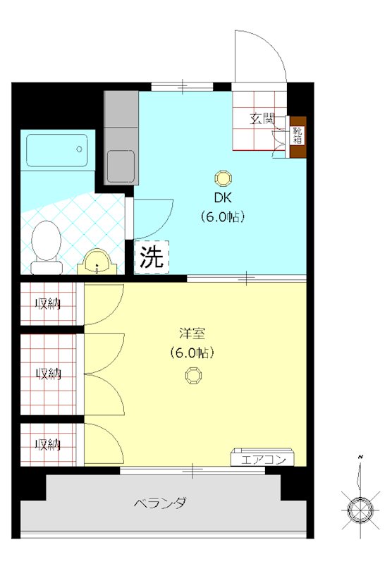 白石グリーンコーポ 間取り