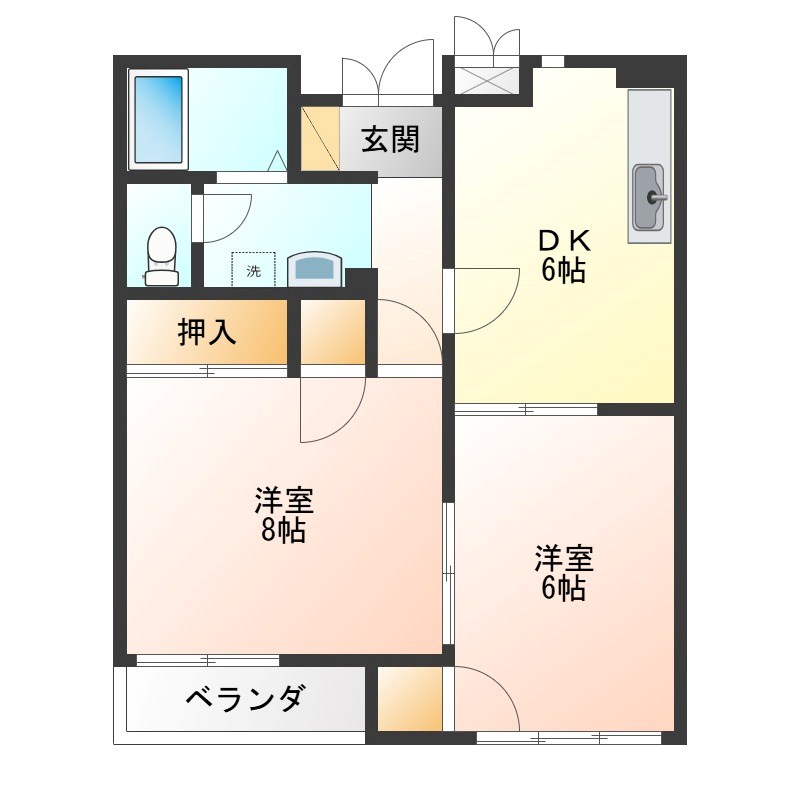 グリーンハイツB棟 間取り