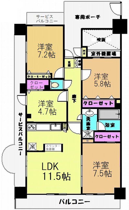 ダイアパレス千葉美術館 間取り