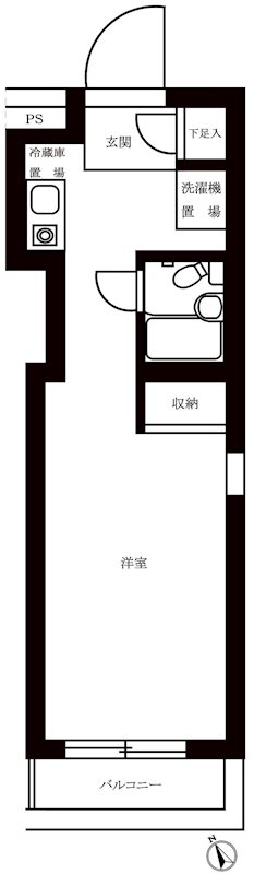 スカイコート喜多見 間取り図