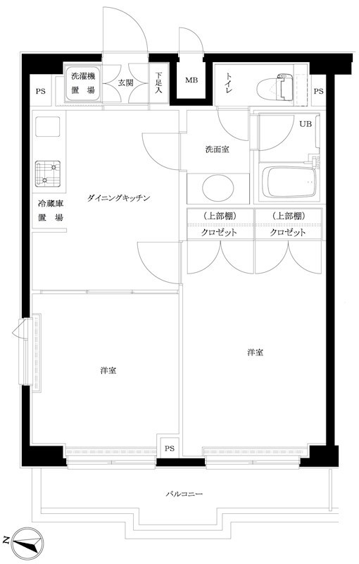 間取り ルーブル中落合 間取り図