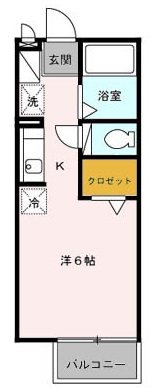 べルデュール 102号室 間取り