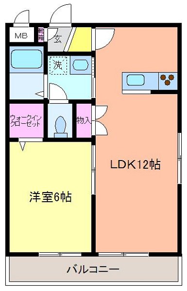 サンリーブＡ棟 202号室 間取り