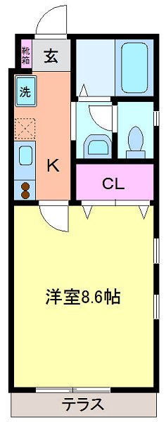 デュラン 102号室 間取り