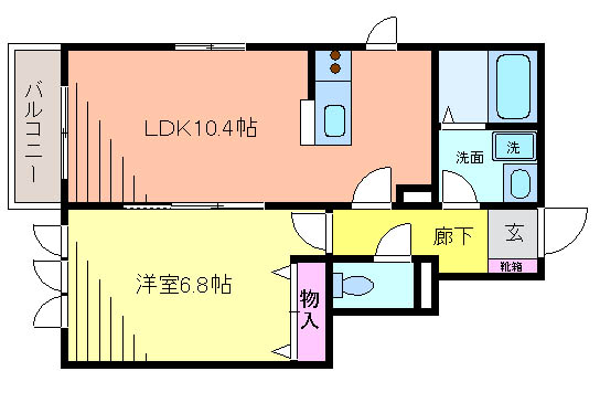 ベルデント柏 205号室 間取り