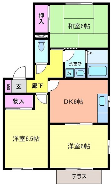 メゾンヤマリ３ 105号室 間取り
