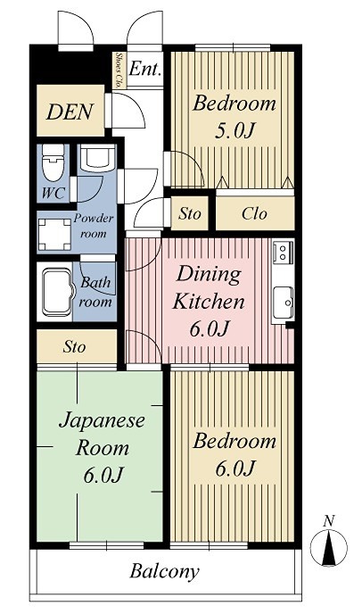 五恵夢マンションⅢ  間取り