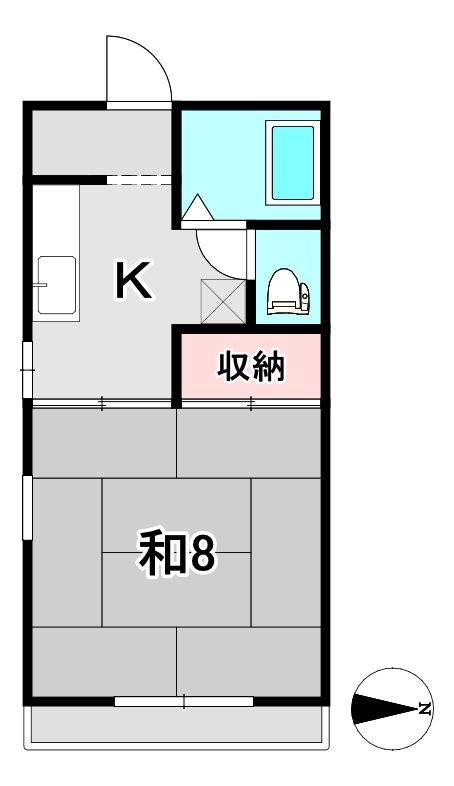 コーポスズキ  間取り