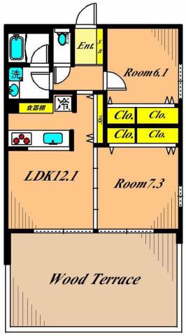 フォーレ汐見坂 101号室 間取り