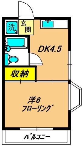 アイヴィーアレイ 101号室 間取り