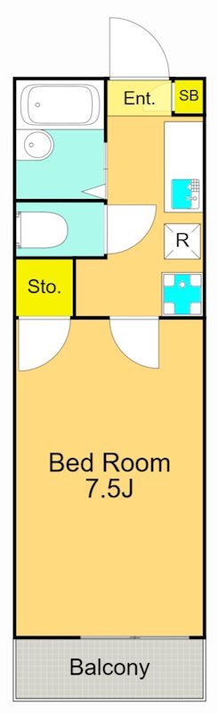 アビィロード 107号室 間取り