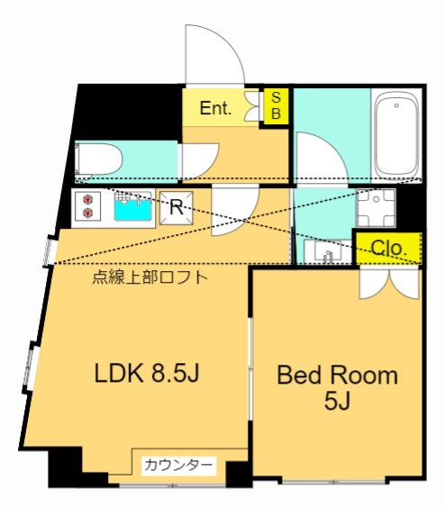 ベルドムール 205号室 間取り