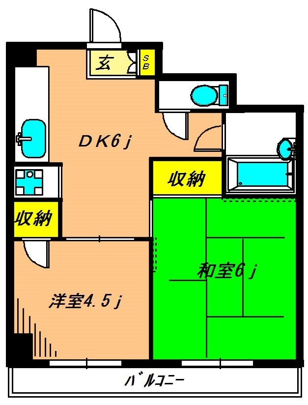 ティンバー小林 502号室 間取り