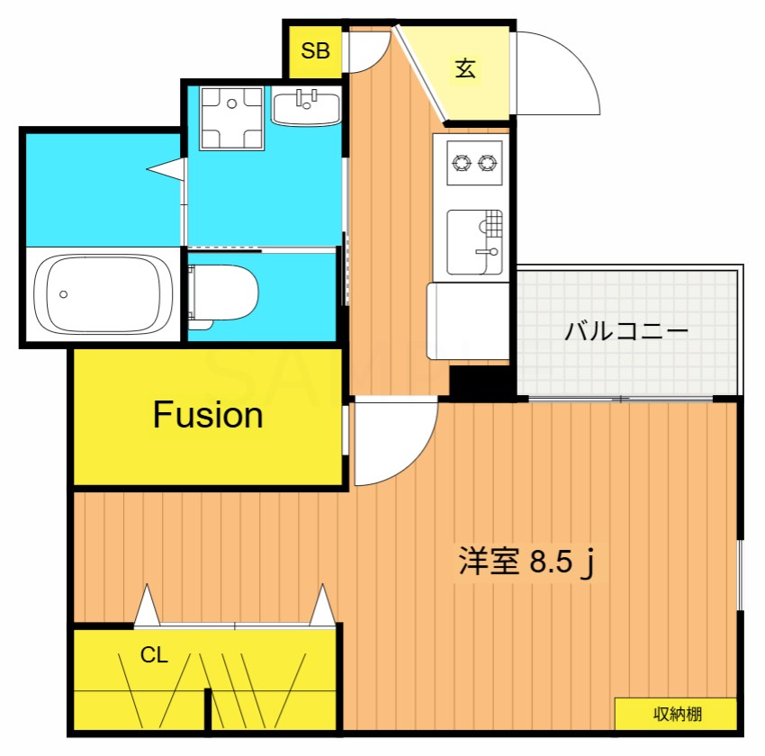 チェリーコーポ2 102号室 間取り