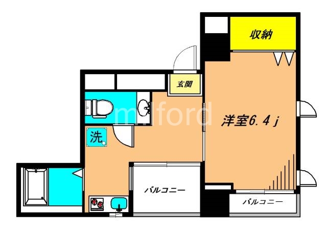 北参道トゥアル 402号室 間取り