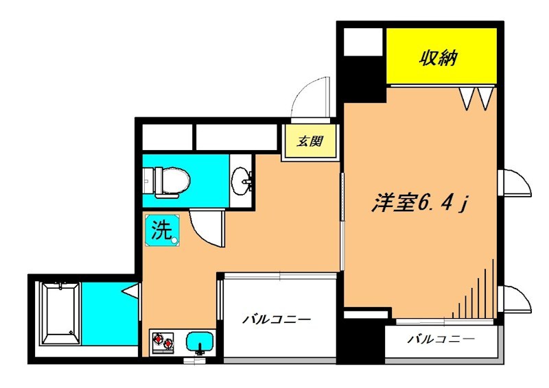 北参道トゥアル 202号室 間取り