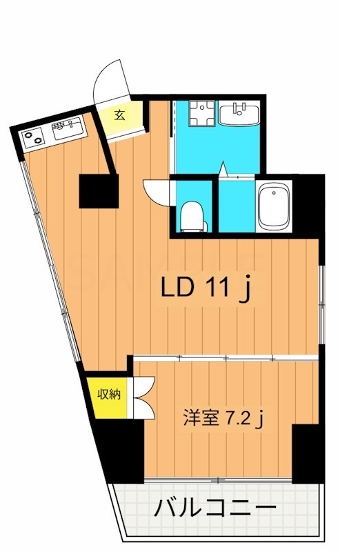 北参道トゥアル 301号室 間取り