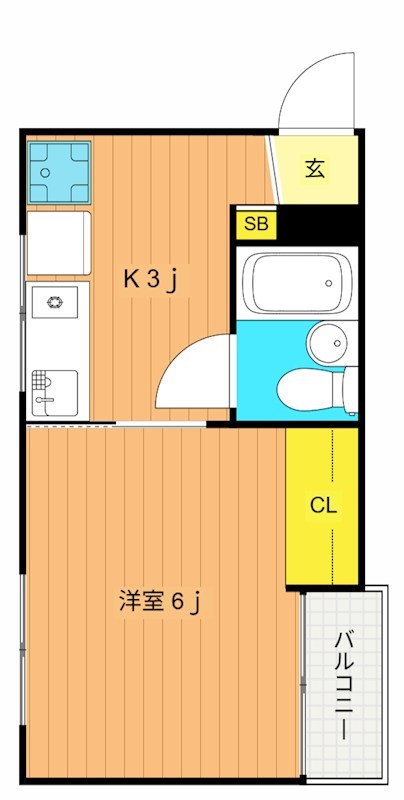 リベラル２ 302号室 間取り