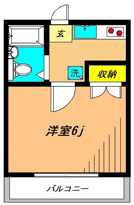 安西ハイツ 106号室 間取り