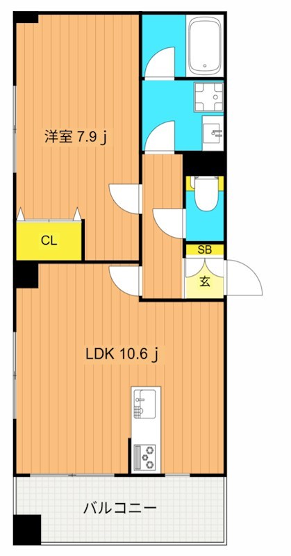 アミーゴ南馬込 107号室 間取り