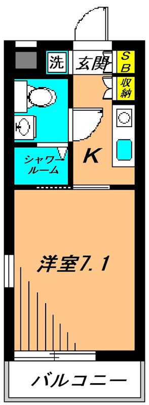 N-first-EBARA 303号室 間取り