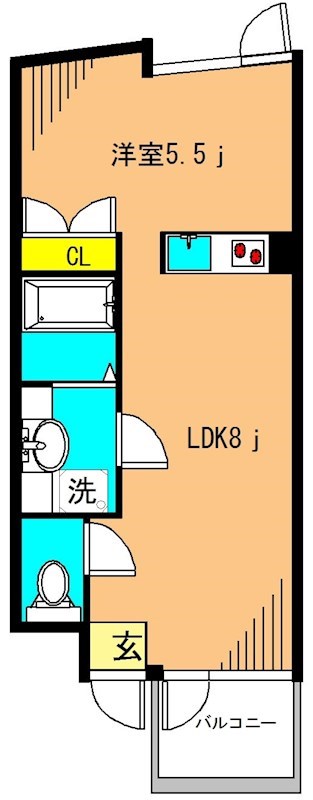 オリンピア 104号室 間取り