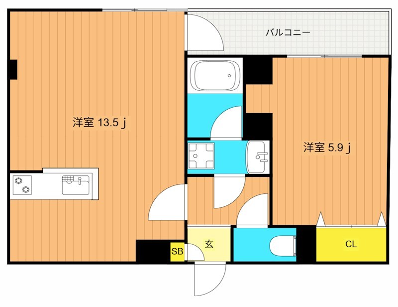 アミーゴ南馬込 208号室 間取り