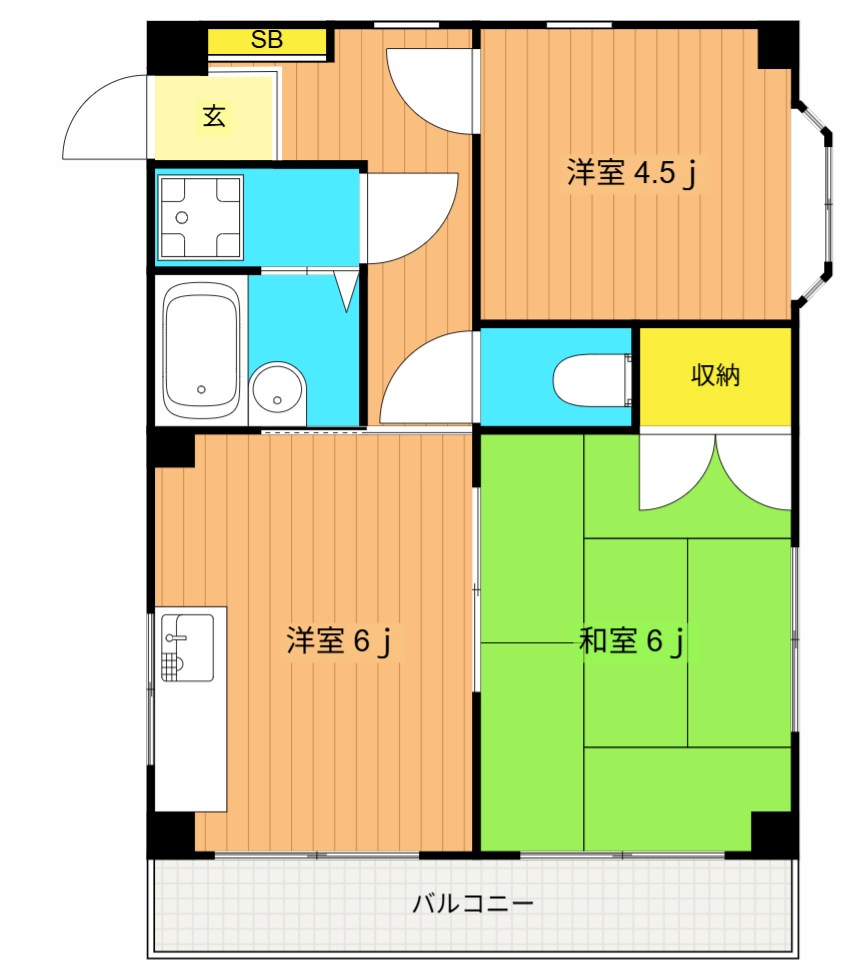 第二アネックス安本 403号室 間取り