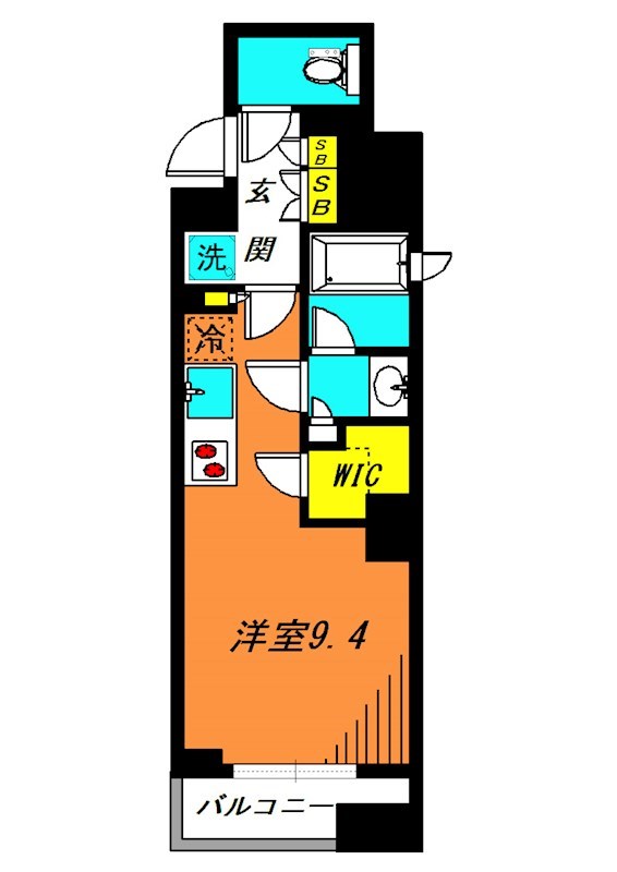 パークハビオ武蔵小山 1005号室 間取り