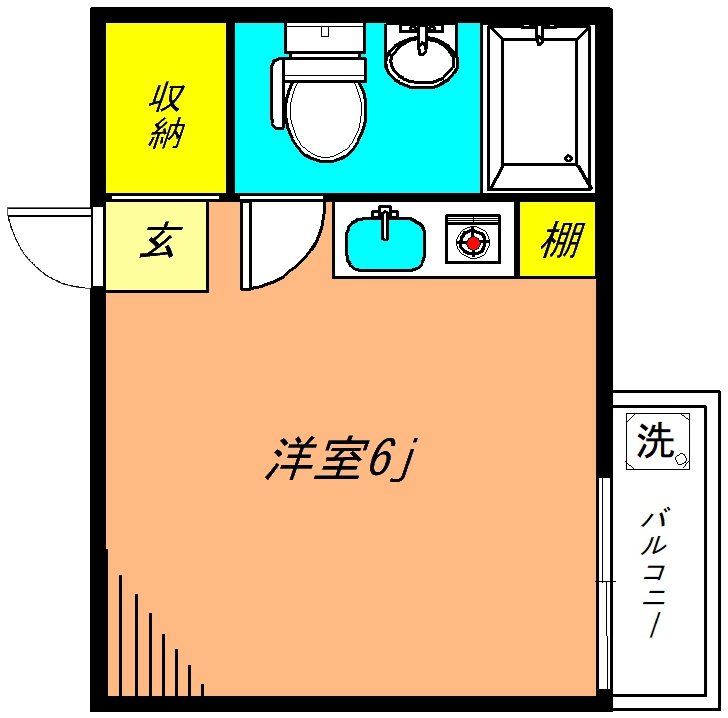 サンハイツ洗足 202号室 間取り