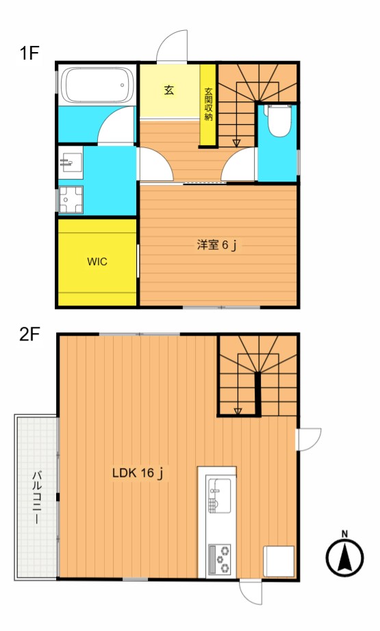 旗の台９坪ハウス 間取り図