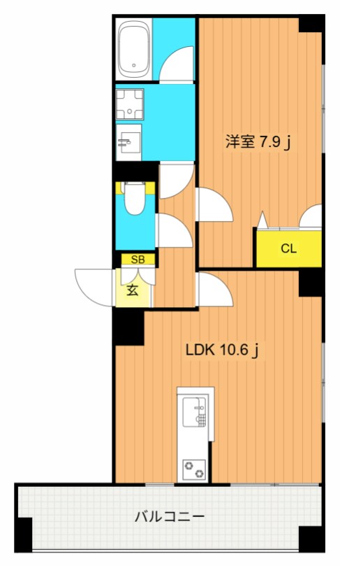 アミーゴ南馬込 310号室 間取り