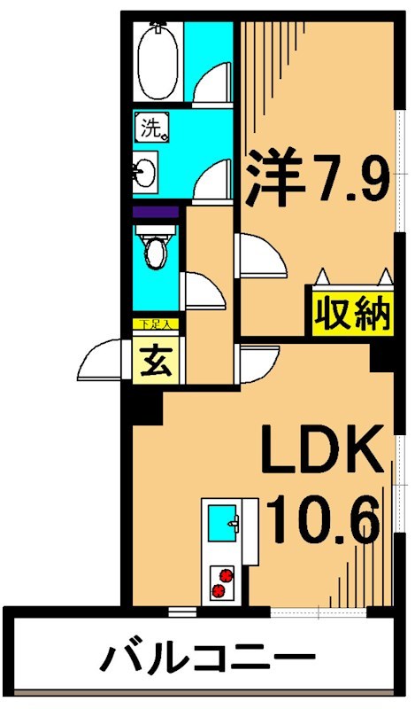 アミーゴ南馬込 310号室 間取り
