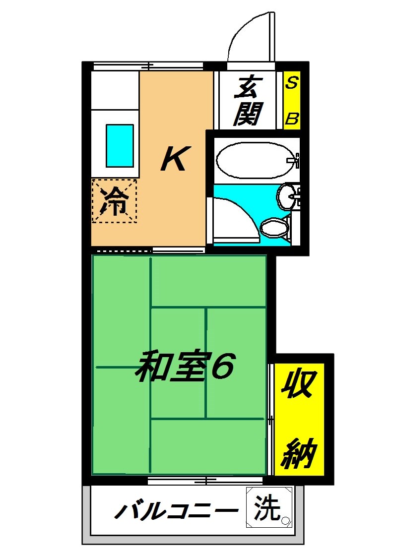 フジハイツ 202号室 間取り