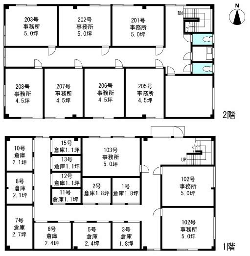 ぷち蔵　高林 203号室 間取り