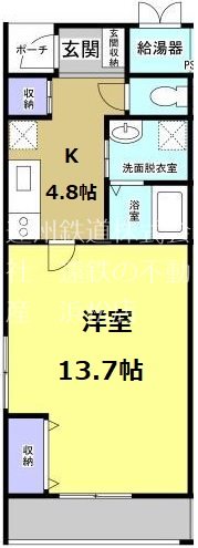 まきの木館うたり 201号室 間取り