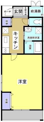 まきの木館うたり 203号室 間取り