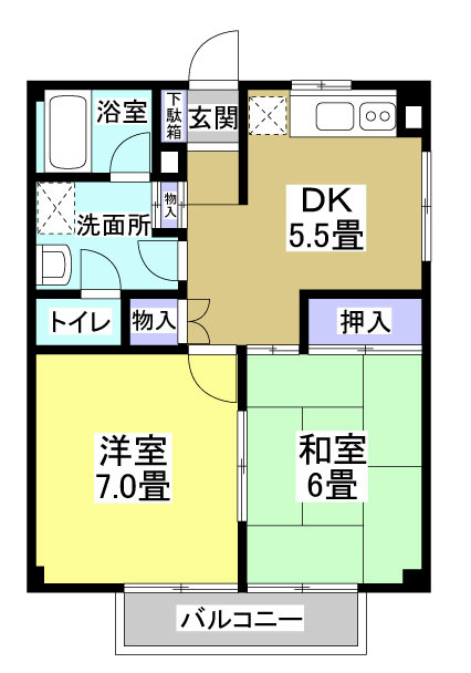 エマノンハイツⅢ 間取り図