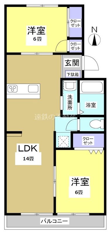 ハイツ藤森 102号室 間取り