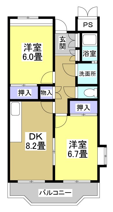 マンションアピカ 205号室 間取り