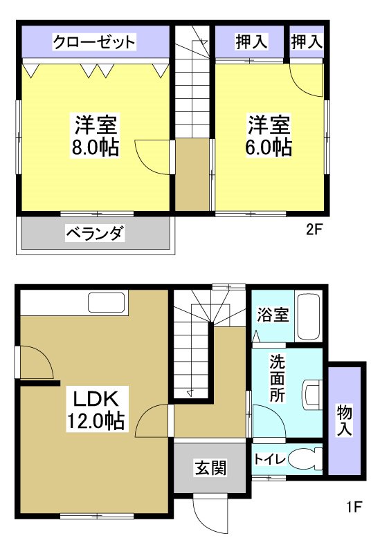 テラスハウスみかたはら 間取り図