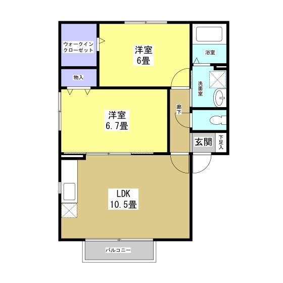 カーサB 201号室 間取り