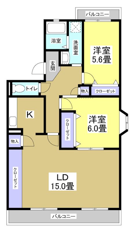 ボヌール 301号室 間取り