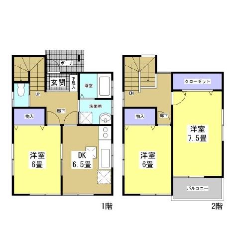 ツインズ中宿 間取り図